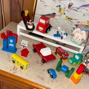 Colorful Wooden Vehicle Toy bundle
